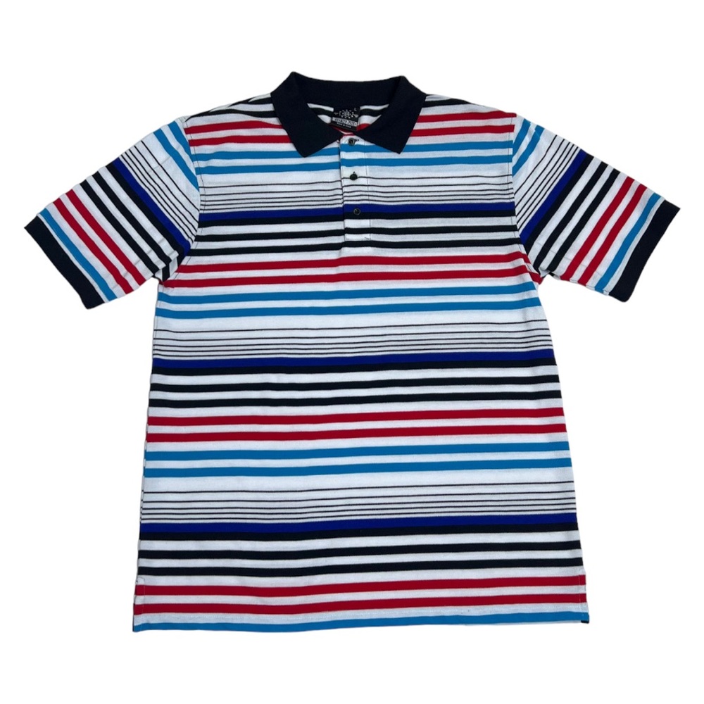 Brooklyn State Colorful Striped Shirt • Size Large/XL 🌈🖤